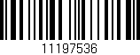 Código de barras (EAN, GTIN, SKU, ISBN): '11197536'