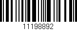 Código de barras (EAN, GTIN, SKU, ISBN): '11198892'