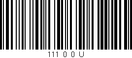 Código de barras (EAN, GTIN, SKU, ISBN): '111_0_0_U'