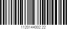Código de barras (EAN, GTIN, SKU, ISBN): '1120144002.22'