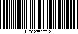 Código de barras (EAN, GTIN, SKU, ISBN): '1120265007.21'