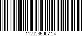 Código de barras (EAN, GTIN, SKU, ISBN): '1120265007.24'