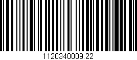 Código de barras (EAN, GTIN, SKU, ISBN): '1120340009.22'