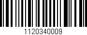 Código de barras (EAN, GTIN, SKU, ISBN): '1120340009'