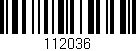 Código de barras (EAN, GTIN, SKU, ISBN): '112036'