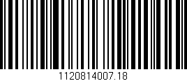 Código de barras (EAN, GTIN, SKU, ISBN): '1120814007.18'