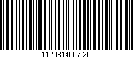 Código de barras (EAN, GTIN, SKU, ISBN): '1120814007.20'