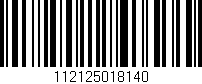 Código de barras (EAN, GTIN, SKU, ISBN): '112125018140'