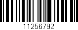 Código de barras (EAN, GTIN, SKU, ISBN): '11256792'