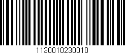 Código de barras (EAN, GTIN, SKU, ISBN): '1130010230010'