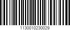 Código de barras (EAN, GTIN, SKU, ISBN): '1130010230029'