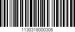 Código de barras (EAN, GTIN, SKU, ISBN): '1130318000306'