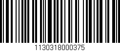 Código de barras (EAN, GTIN, SKU, ISBN): '1130318000375'