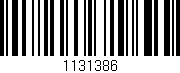 Código de barras (EAN, GTIN, SKU, ISBN): '1131386'