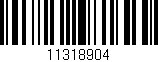 Código de barras (EAN, GTIN, SKU, ISBN): '11318904'