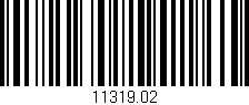 Código de barras (EAN, GTIN, SKU, ISBN): '11319.02'