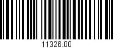 Código de barras (EAN, GTIN, SKU, ISBN): '11326.00'