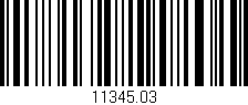 Código de barras (EAN, GTIN, SKU, ISBN): '11345.03'