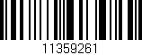 Código de barras (EAN, GTIN, SKU, ISBN): '11359261'