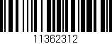 Código de barras (EAN, GTIN, SKU, ISBN): '11362312'