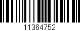 Código de barras (EAN, GTIN, SKU, ISBN): '11364752'