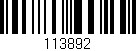 Código de barras (EAN, GTIN, SKU, ISBN): '113892'
