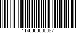 Código de barras (EAN, GTIN, SKU, ISBN): '1140000000097'