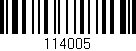 Código de barras (EAN, GTIN, SKU, ISBN): '114005'