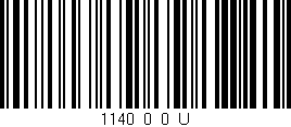 Código de barras (EAN, GTIN, SKU, ISBN): '1140_0_0_U'