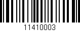Código de barras (EAN, GTIN, SKU, ISBN): '11410003'