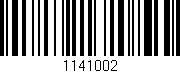 Código de barras (EAN, GTIN, SKU, ISBN): '1141002'