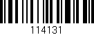 Código de barras (EAN, GTIN, SKU, ISBN): '114131'