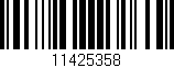 Código de barras (EAN, GTIN, SKU, ISBN): '11425358'