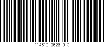 Código de barras (EAN, GTIN, SKU, ISBN): '114612_3626_0_3'