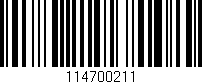Código de barras (EAN, GTIN, SKU, ISBN): '114700211'