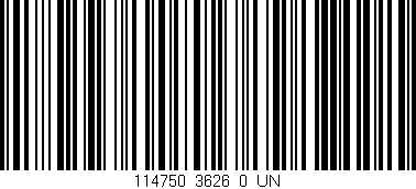 Código de barras (EAN, GTIN, SKU, ISBN): '114750_3626_0_UN'