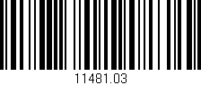 Código de barras (EAN, GTIN, SKU, ISBN): '11481.03'