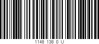 Código de barras (EAN, GTIN, SKU, ISBN): '1148_138_0_U'