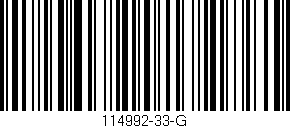 Código de barras (EAN, GTIN, SKU, ISBN): '114992-33-G'