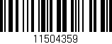 Código de barras (EAN, GTIN, SKU, ISBN): '11504359'