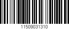 Código de barras (EAN, GTIN, SKU, ISBN): '11509031310'