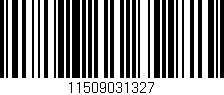 Código de barras (EAN, GTIN, SKU, ISBN): '11509031327'