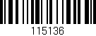 Código de barras (EAN, GTIN, SKU, ISBN): '115136'
