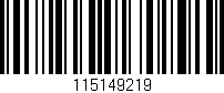 Código de barras (EAN, GTIN, SKU, ISBN): '115149219'
