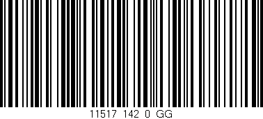 Código de barras (EAN, GTIN, SKU, ISBN): '11517_142_0_GG'