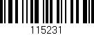 Código de barras (EAN, GTIN, SKU, ISBN): '115231'