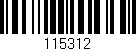 Código de barras (EAN, GTIN, SKU, ISBN): '115312'