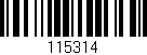 Código de barras (EAN, GTIN, SKU, ISBN): '115314'