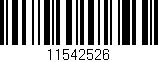 Código de barras (EAN, GTIN, SKU, ISBN): '11542526'