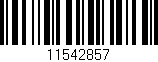Código de barras (EAN, GTIN, SKU, ISBN): '11542857'